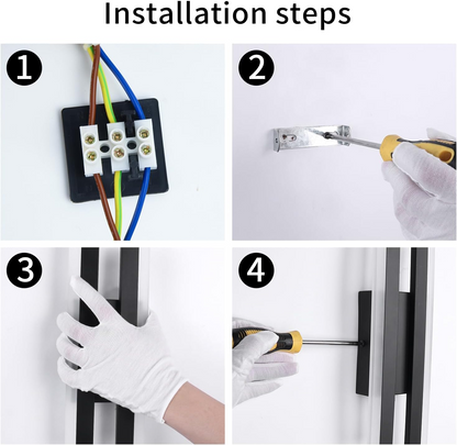 Aplique de pared largo de acrílico con luz LED