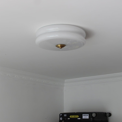 Lámpara de techo Art Decó color crema