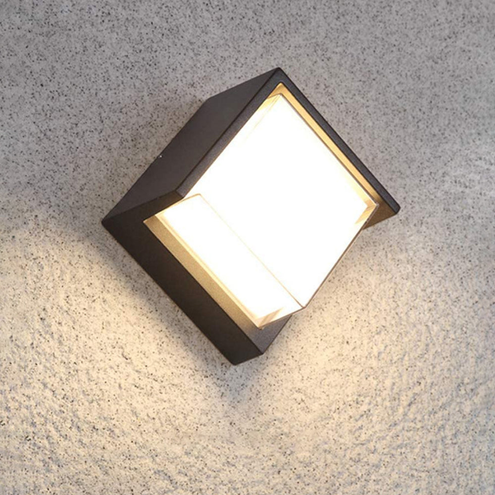 Luz de pared exterior LED geométrica