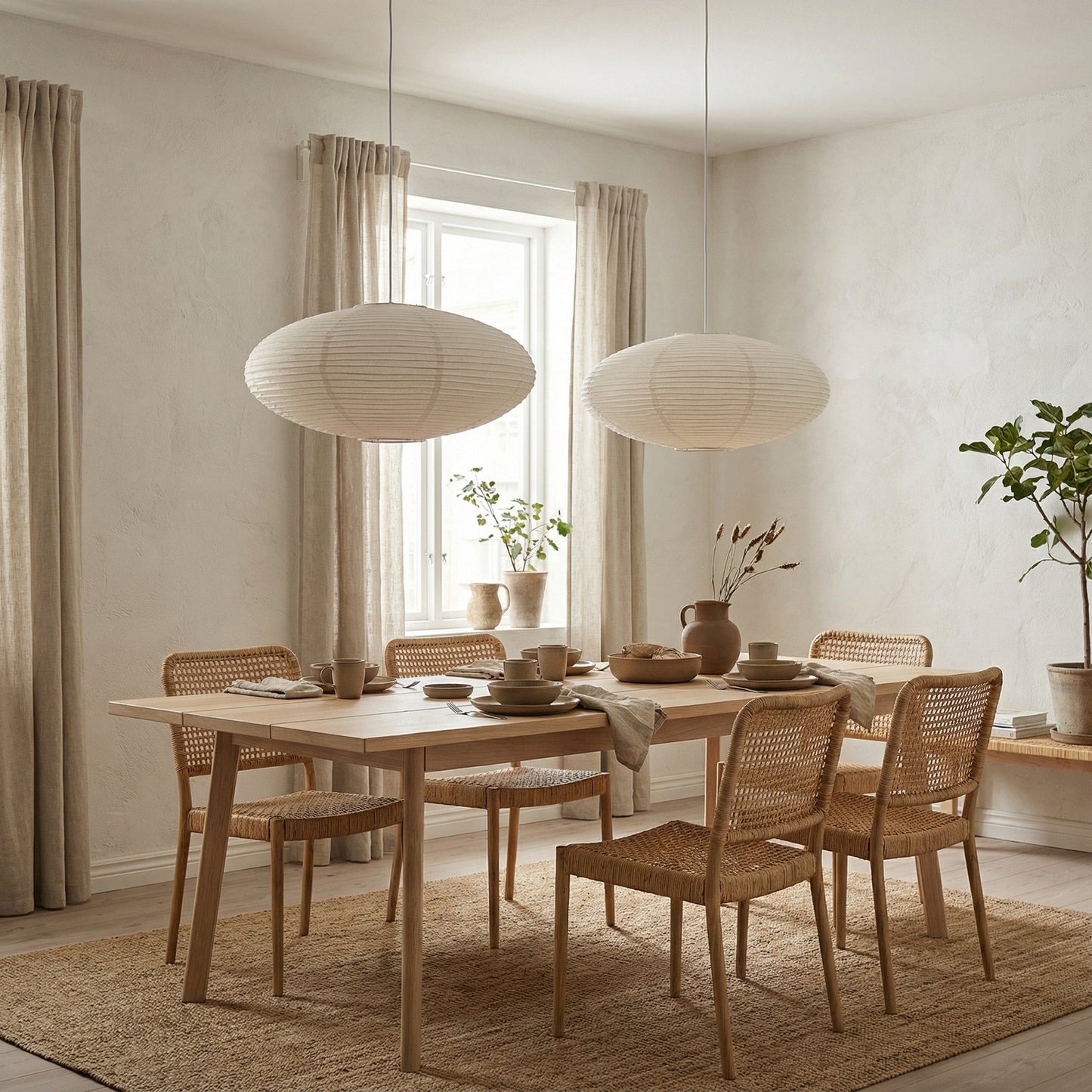 Lámpara colgante de papel minimalista