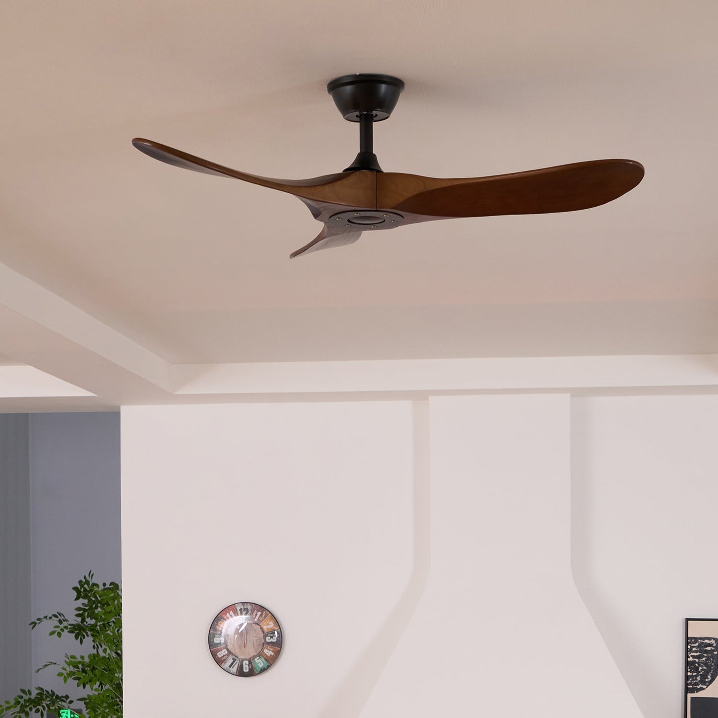 Ventilador de techo moderno de madera