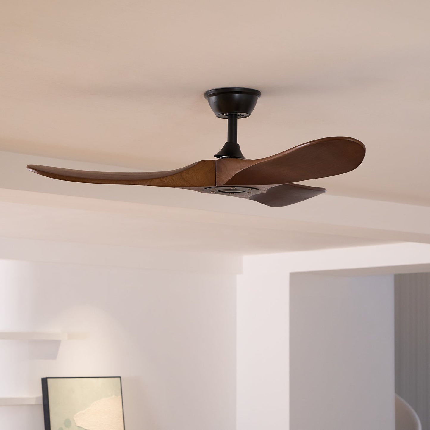 Ventilador de techo moderno de madera