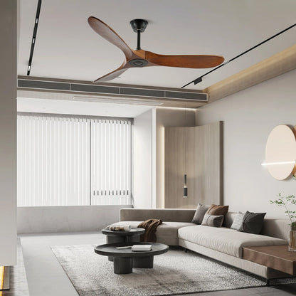 Ventilador de techo moderno de madera