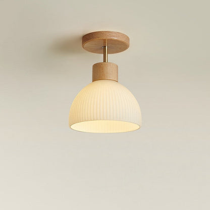 Lámpara de techo de diseño en madera natural