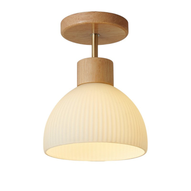 Lámpara de techo de diseño en madera natural