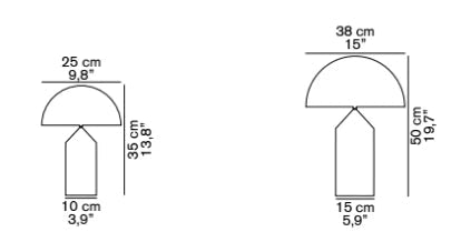 Lámpara de mesa metálica icónica