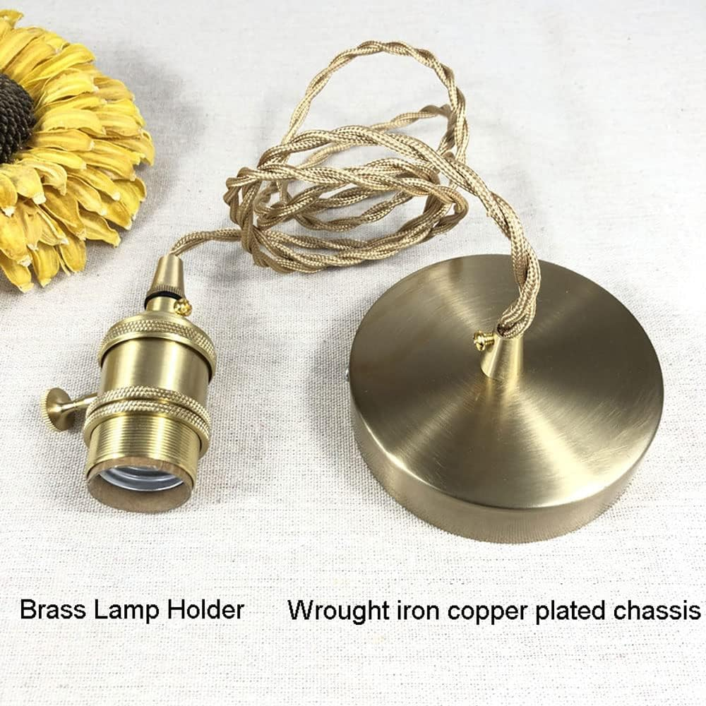 Lámpara colgante de vidrio con flores retro