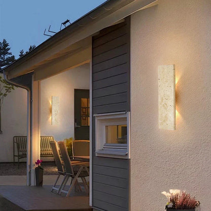 Luz de pared exterior LED de piedra natural
