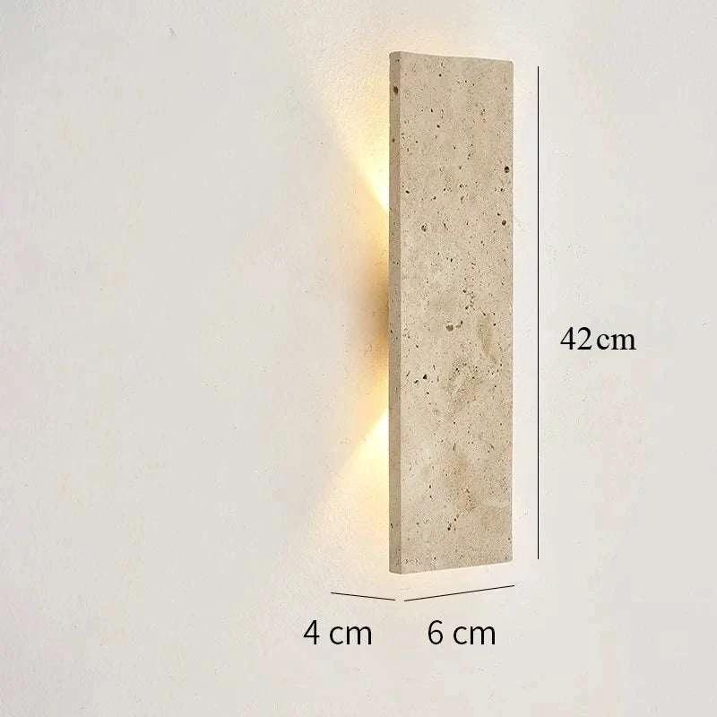 Luz de pared exterior LED de piedra natural