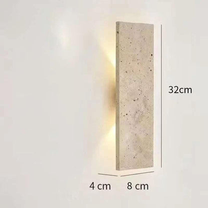 Luz de pared exterior LED de piedra natural