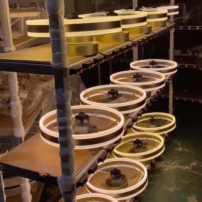 Ventilador de techo empotrado de madera japonesa con luz