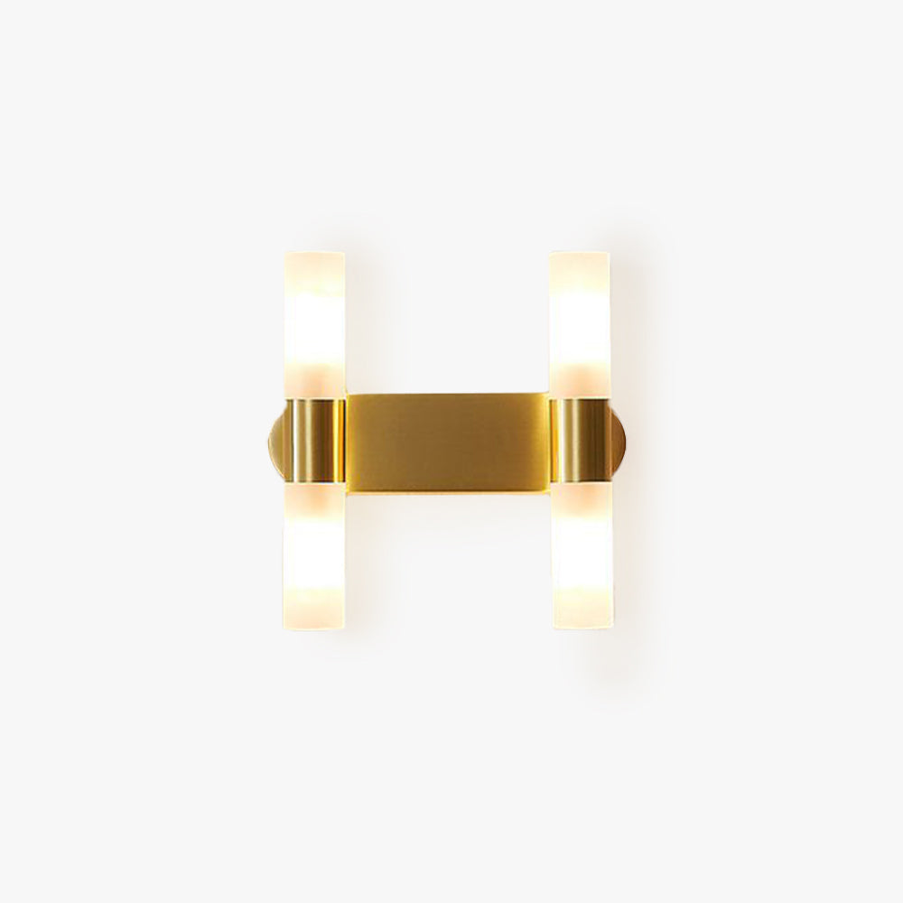 Lámpara de pared LED dorada moderna