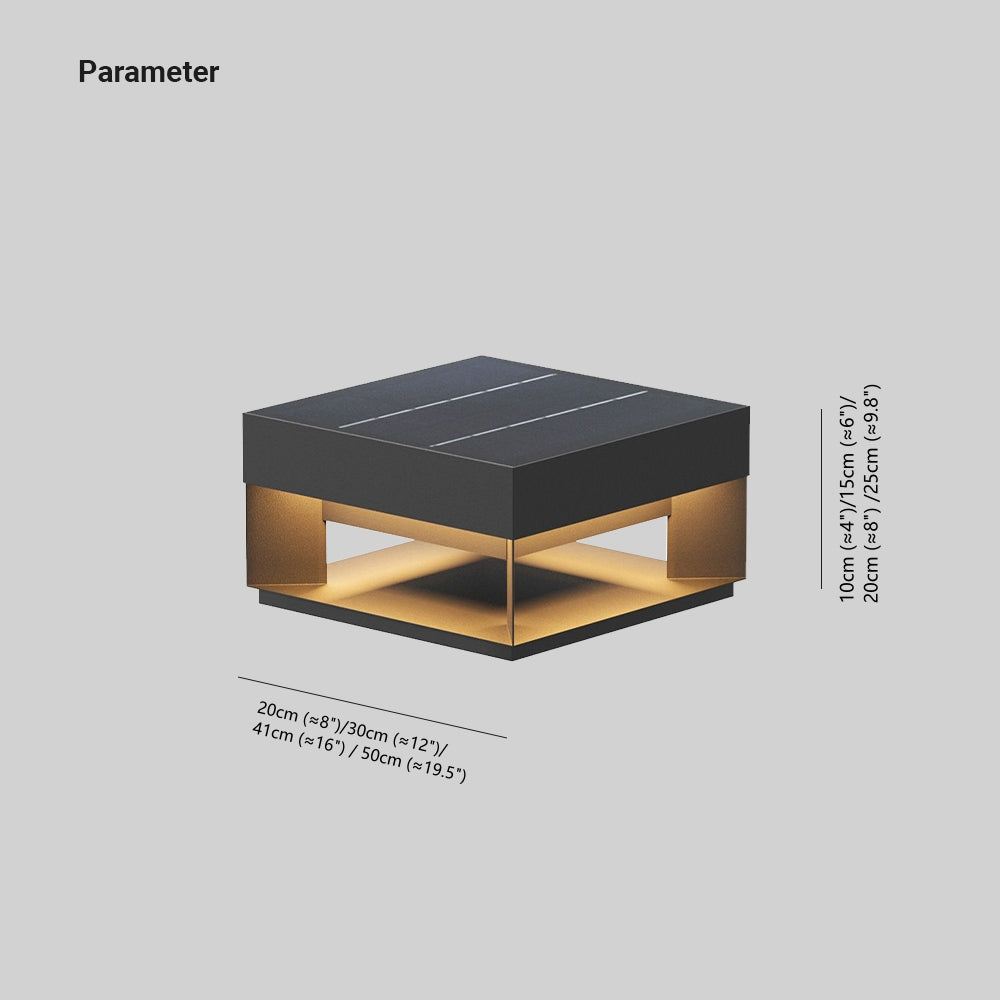 Luz de Poste Solar Cube para Exterior
