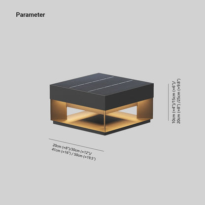 Luz de Poste Solar Cube para Exterior