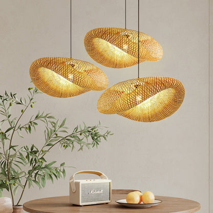 Lámpara colgante de diseño natural de bambú