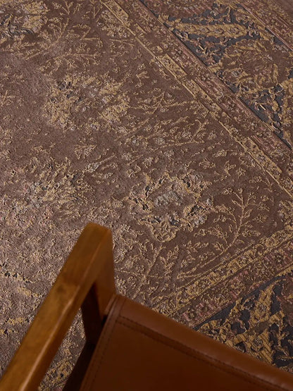Alfombra vintage azul para sala de estar