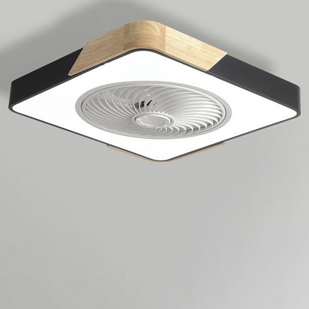 Luz de ventilador de techo LED Modern Wood