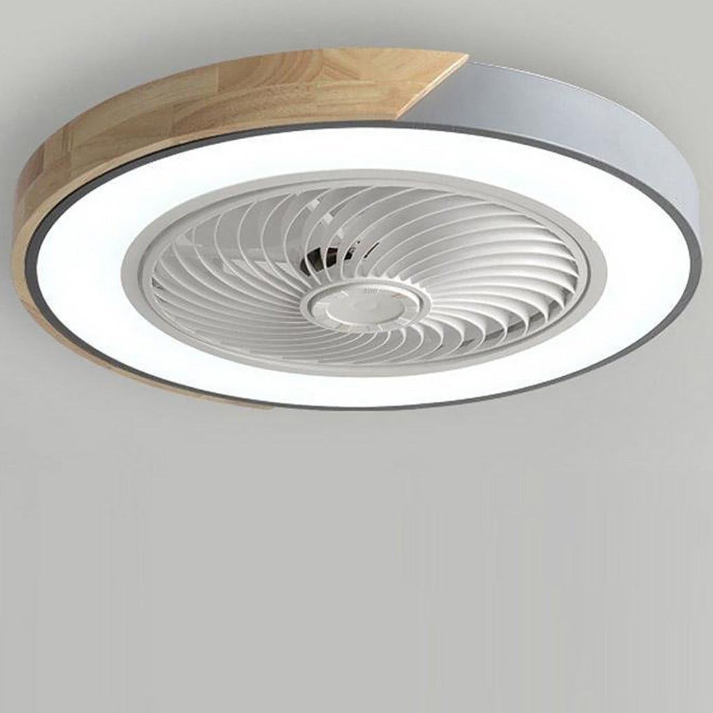 Luz de ventilador de techo LED Modern Wood