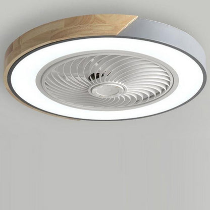 Luz de ventilador de techo LED Modern Wood