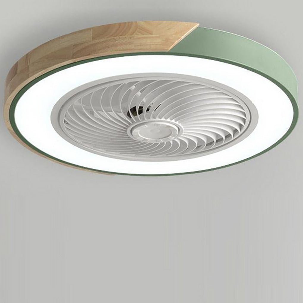 Luz de ventilador de techo LED Modern Wood