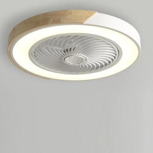 Luz de ventilador de techo LED Modern Wood