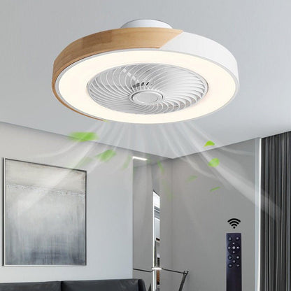 Luz de ventilador de techo LED Modern Wood