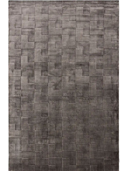Alfombra marrón de lyocell para la sala de estar