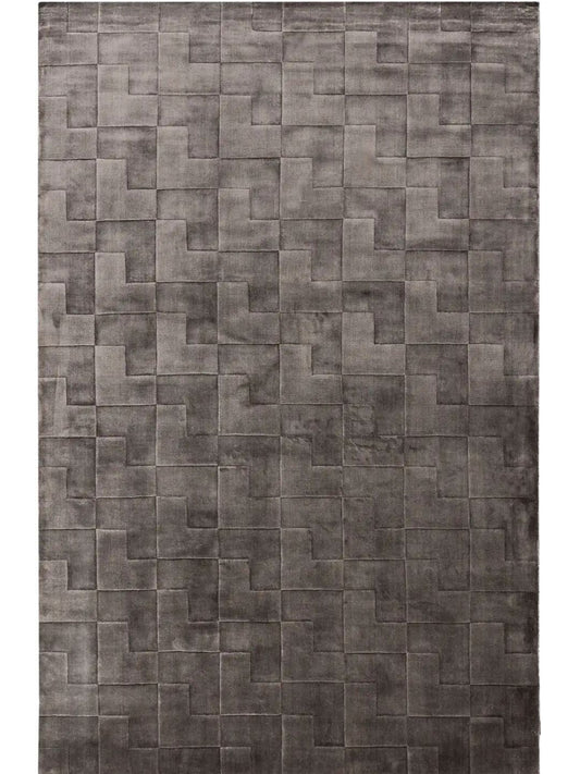 Alfombra marrón de lyocell para la sala de estar