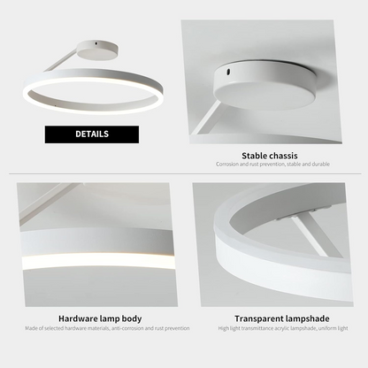 Lámpara de Techo Nórdica Delgada