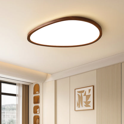 Lámpara de techo ultrafina con aspecto de madera