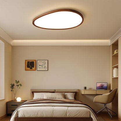 Lámpara de techo ultrafina con aspecto de madera