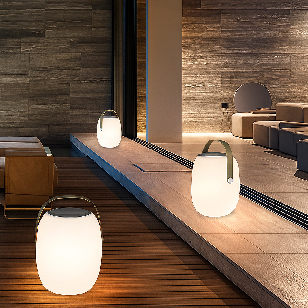 Luz solar portátil para patio