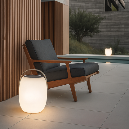 Luz solar portátil para patio
