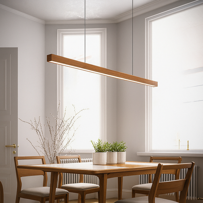 Lámpara colgante moderna de madera escandinava
