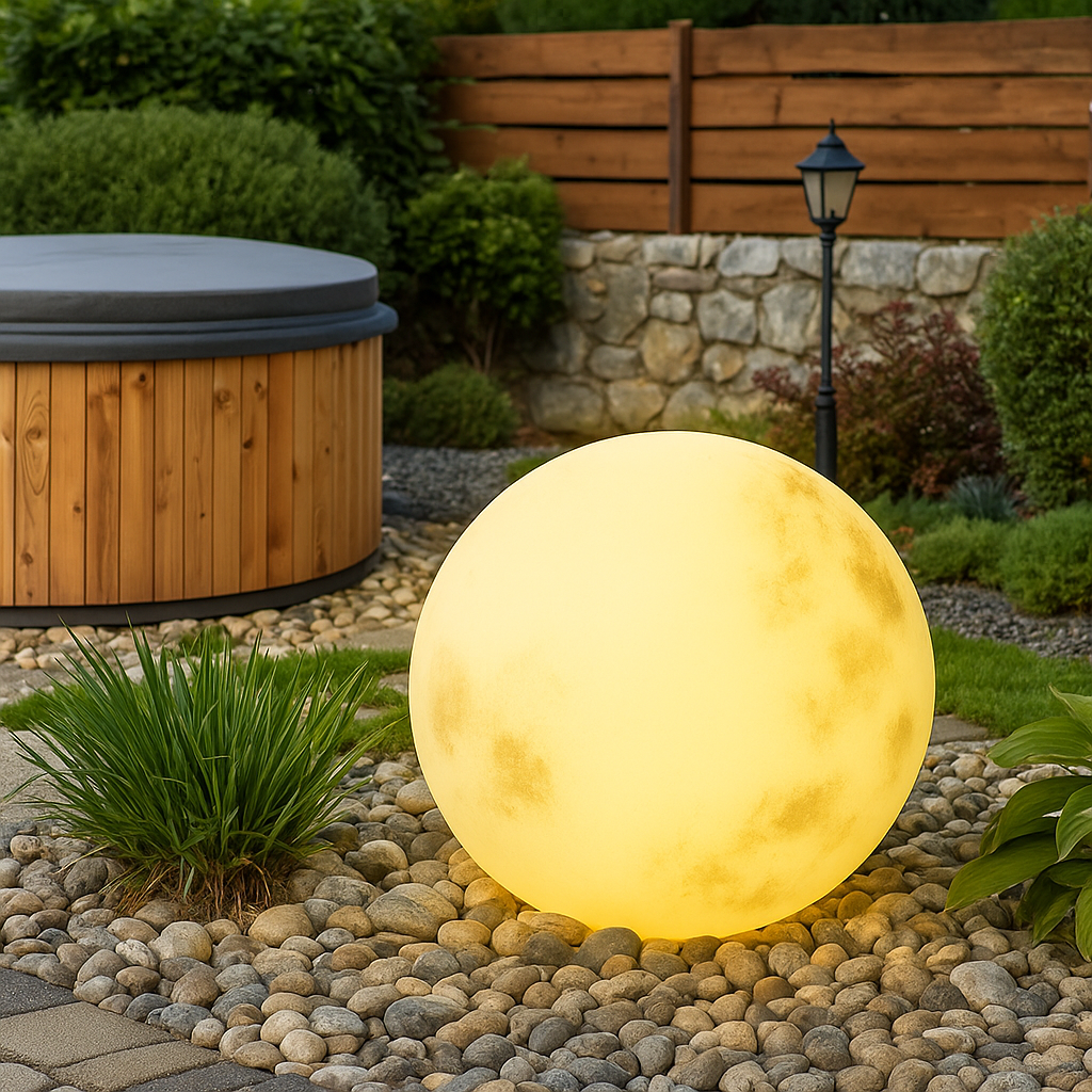 Luz solar de jardín diseño luna