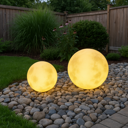 Luz solar de jardín diseño luna