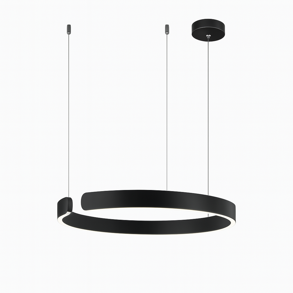 Lámpara colgante moderna de anillo LED