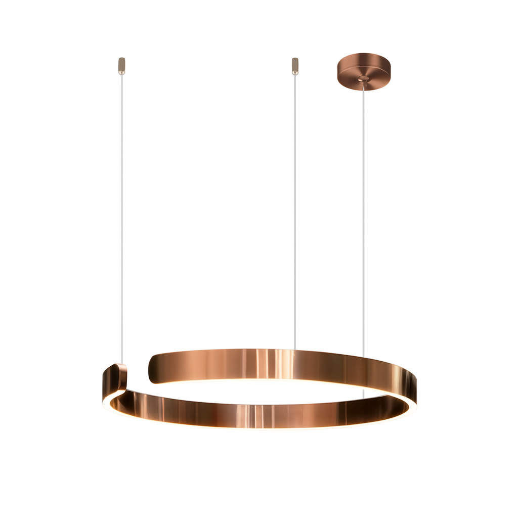 Lámpara colgante moderna de anillo LED