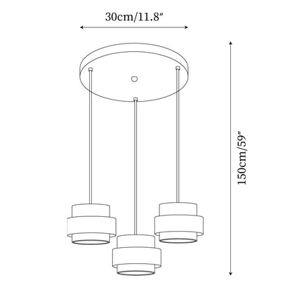 Lámpara colgante rústica de piedra