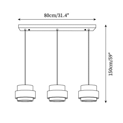 Lámpara colgante rústica de piedra
