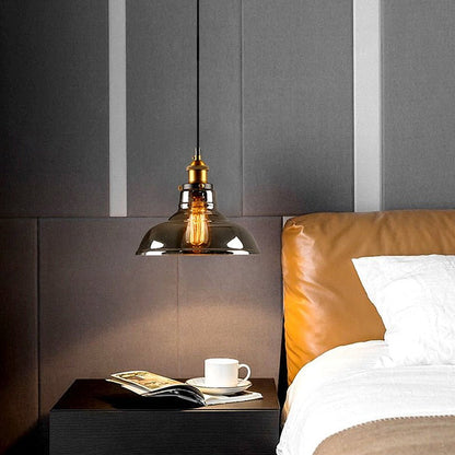 Lámpara colgante transparente para mesita de noche