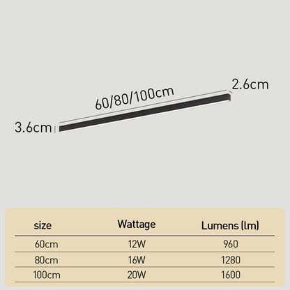 Luz de techo lineal LED minimalista