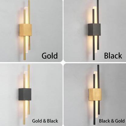 Aplique de pared vertical moderno con luz LED