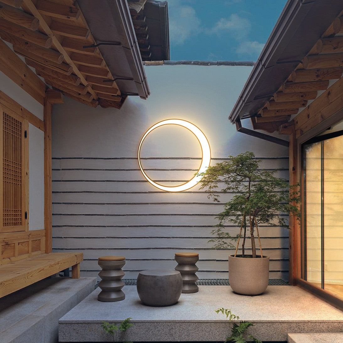 Luz de pared LED moderna impermeable para exteriores