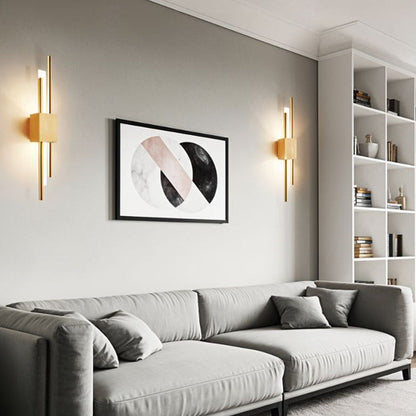 Aplique de pared vertical moderno con luz LED