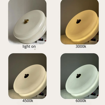 Lámpara de techo Art Decó color crema