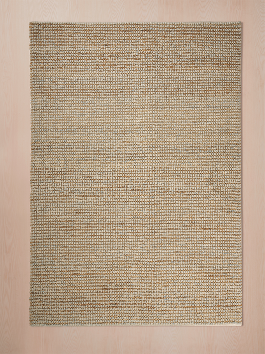 Beige wool-jute rug