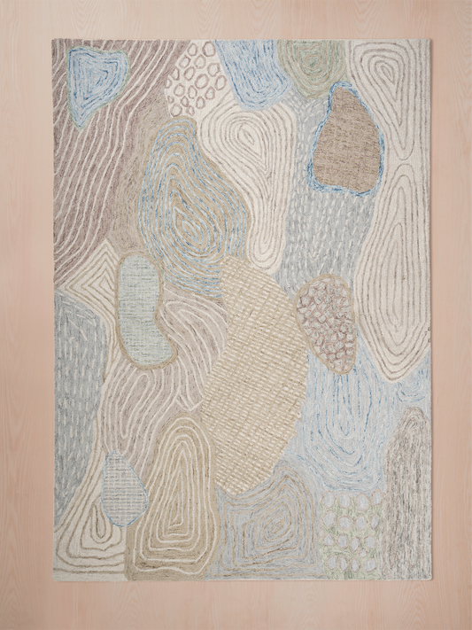 Elegant designer wool rug