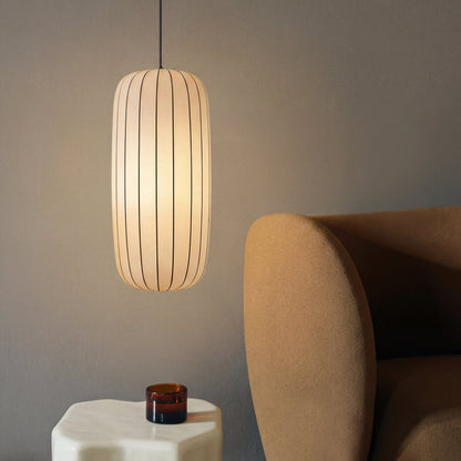 Lámpara colgante moderna de seda elegante