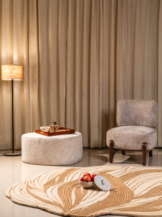 Textured wool carpet